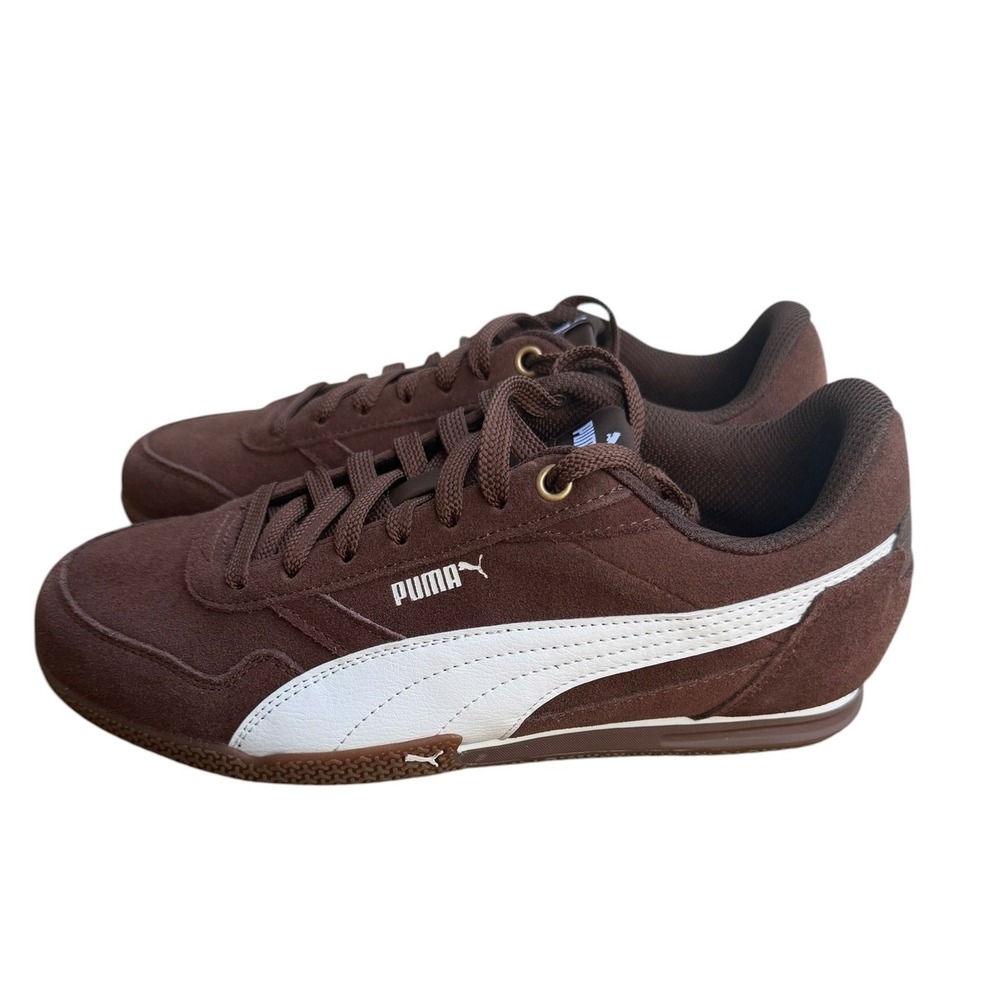 Puma Bella Brown Suede Lace-Up Sneakers | Women's 8.5 | New With Tags